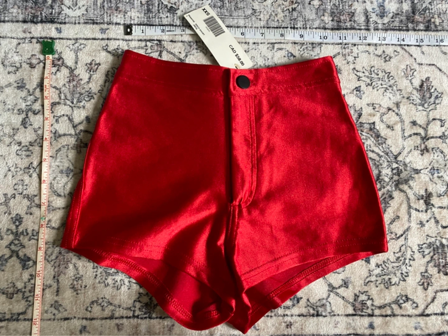 American Apparel Red Disco Shorts XXS - photo 2
