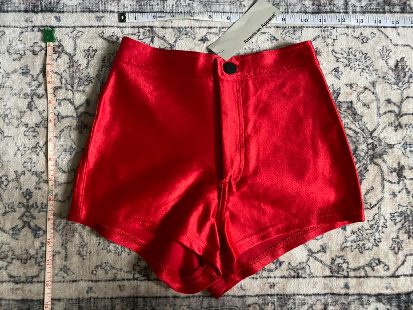 American Apparel Red Disco Shorts XXS - photo 3