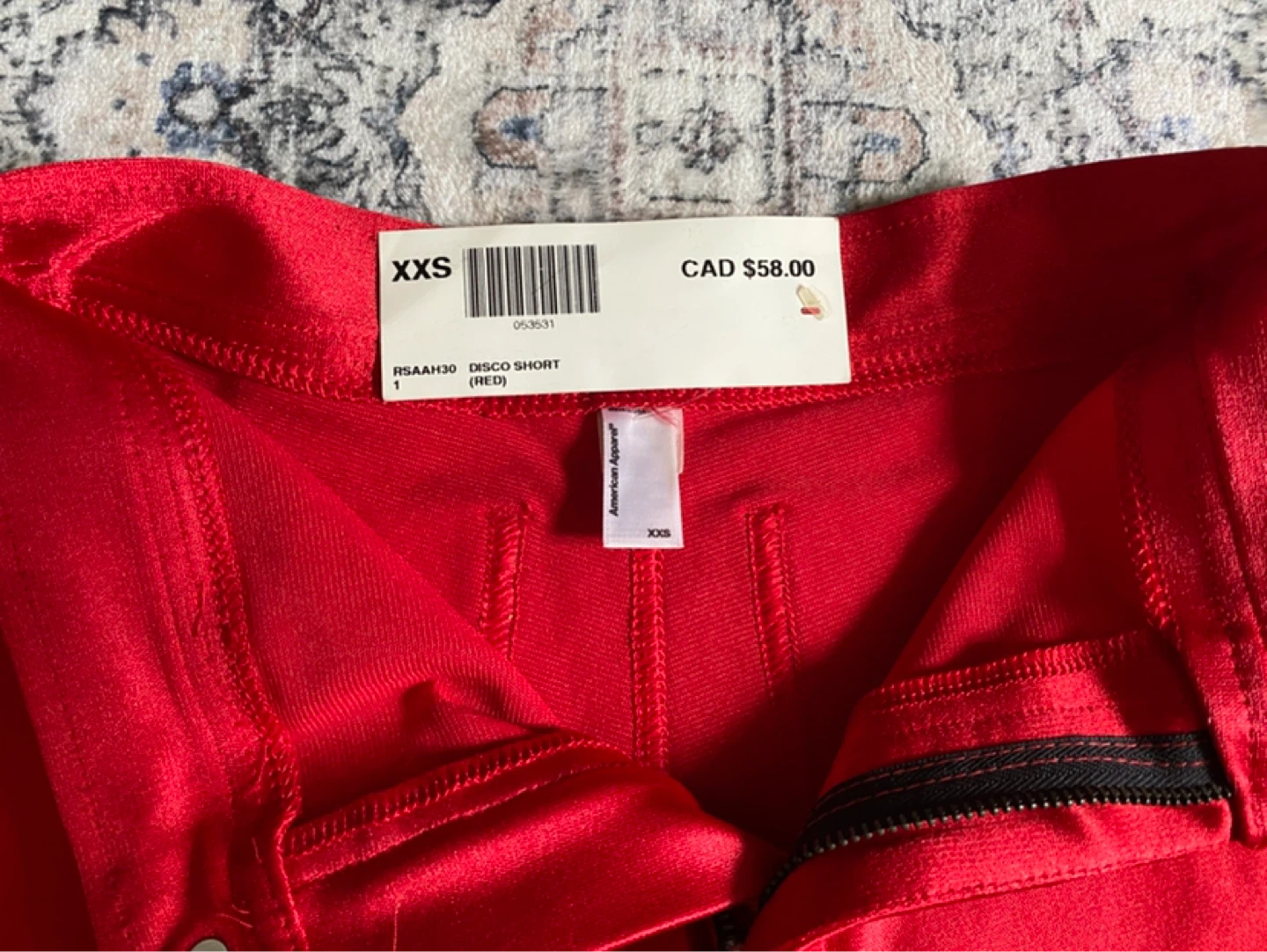 American Apparel Red Disco Shorts XXS - photo 5