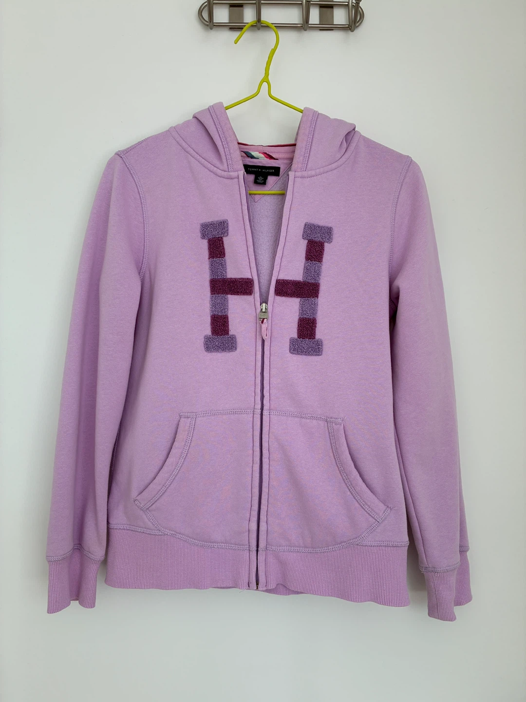 Tommy Hilfiger Girl Lavender Zip-Up Hoodie - XL