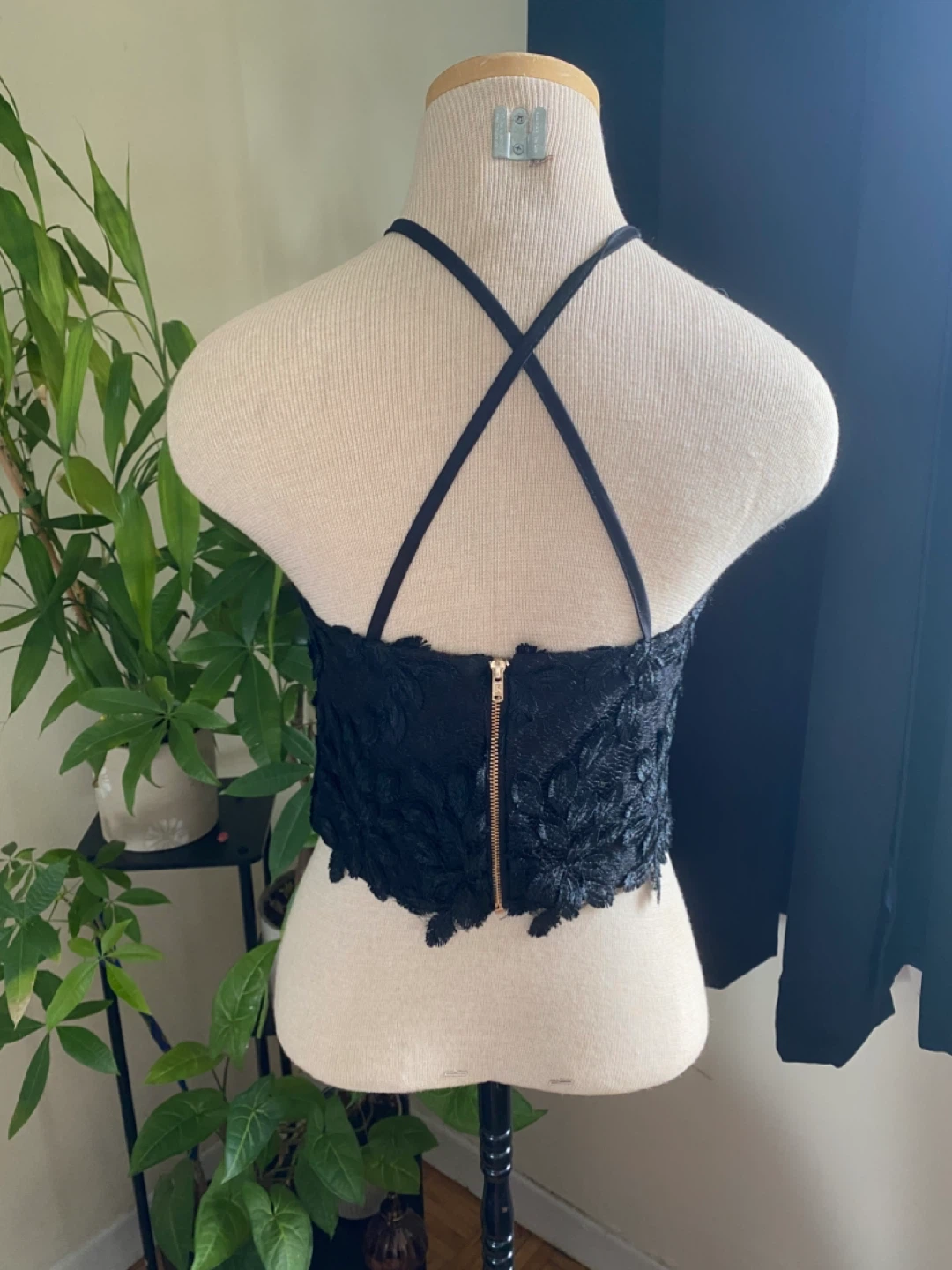 River Island Black Lace Corset Top - photo 2