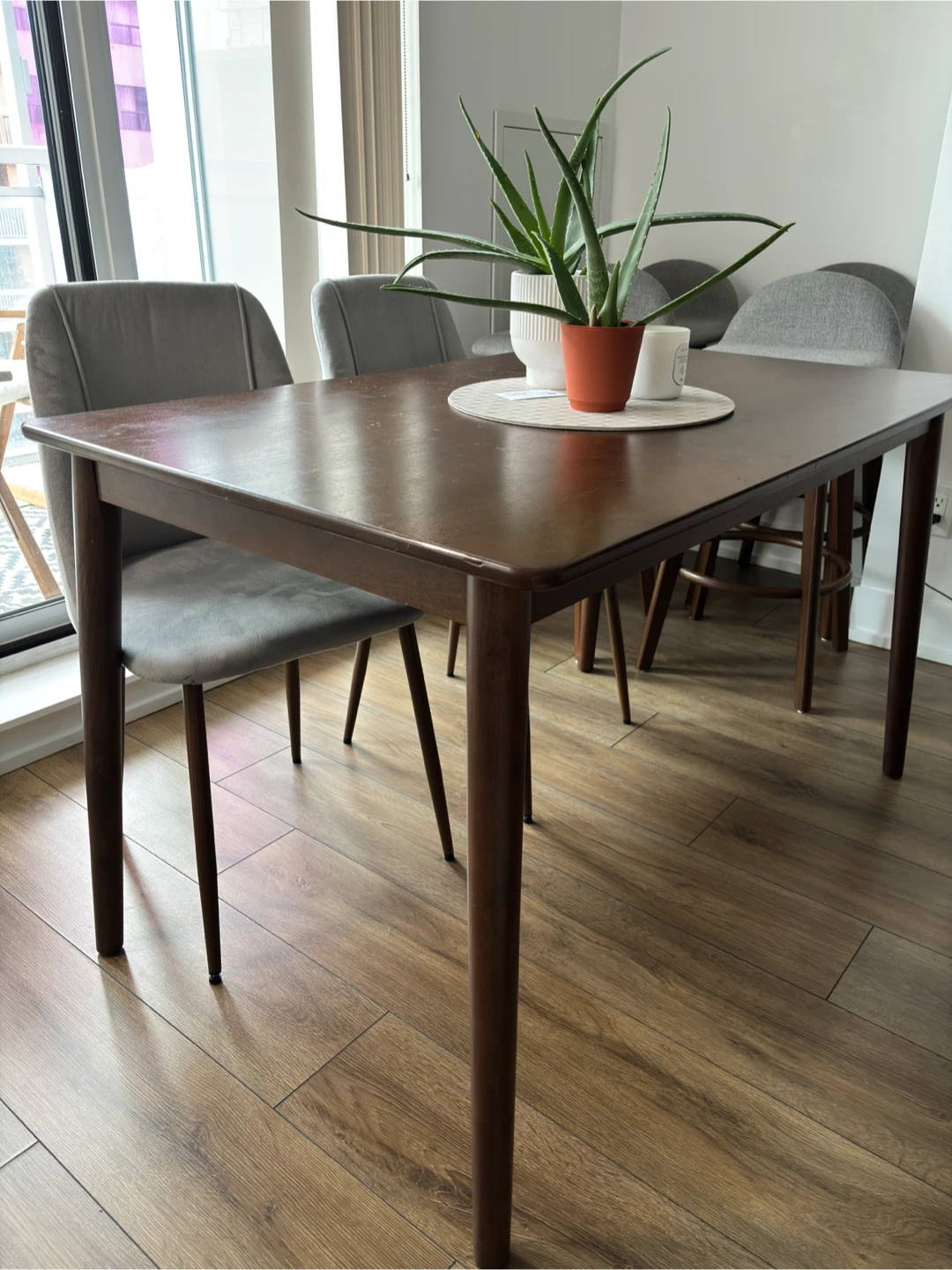 Wood Dining Table - Dark Brown - photo 3