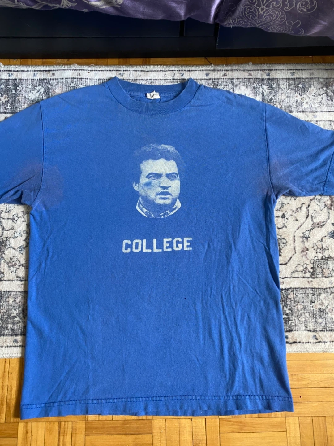 Blue College Graphic T-Shirt