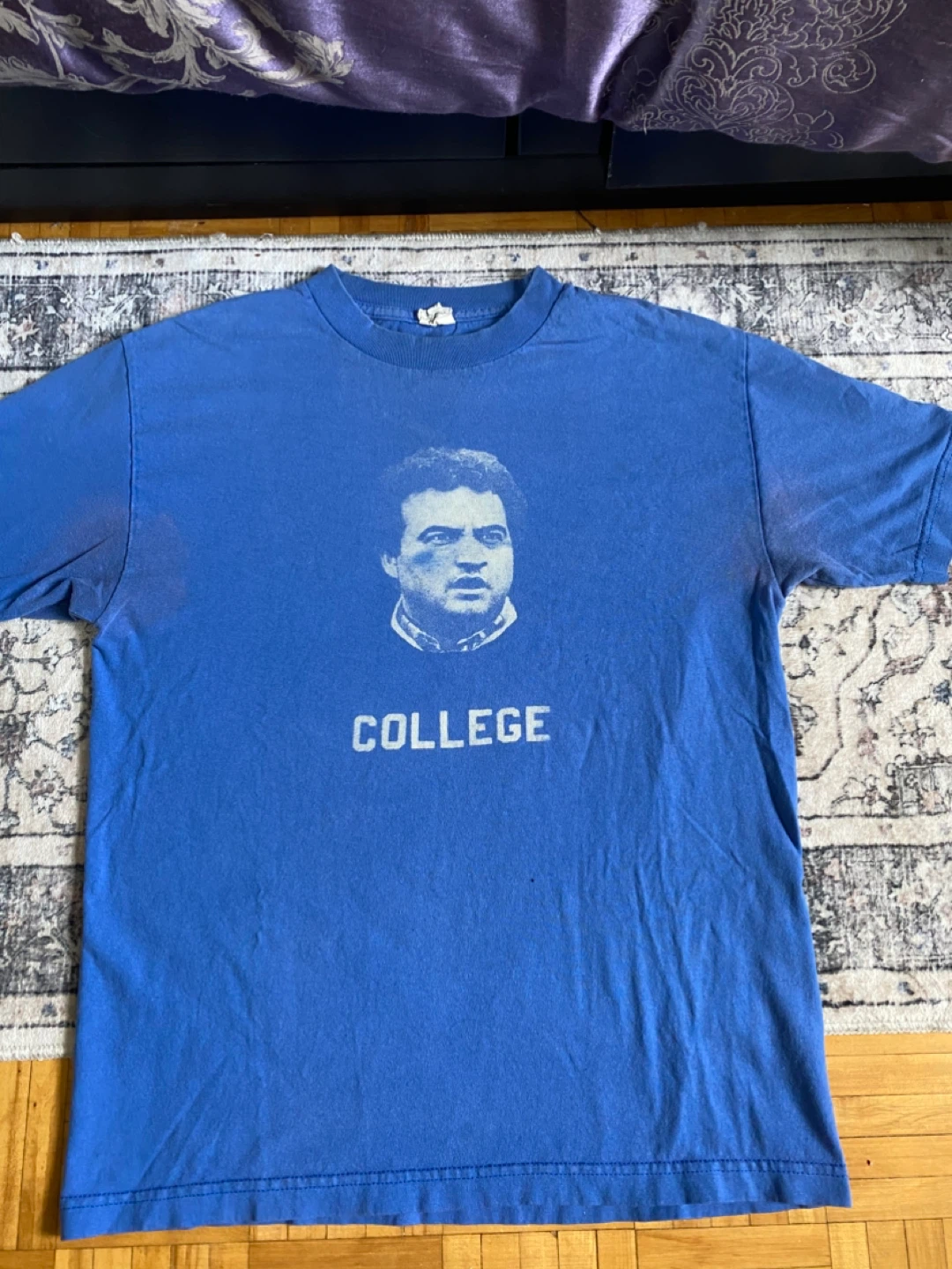 Blue College Graphic T-Shirt - photo 2