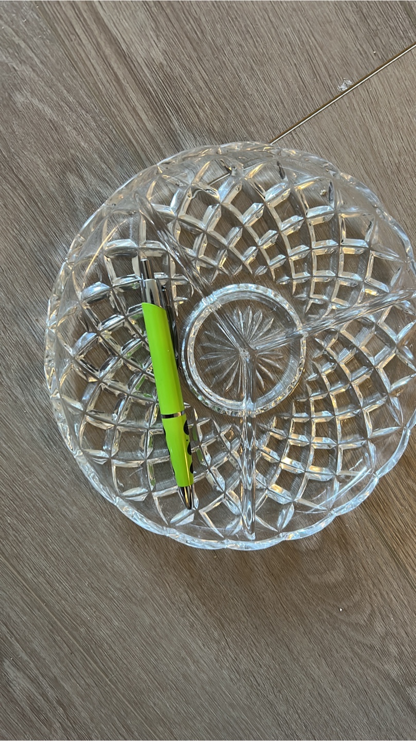 Crystal Divided Serving Platter