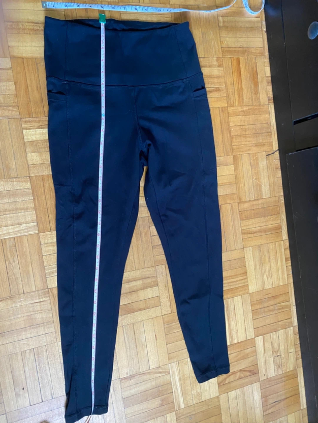 Black Athletic Leggings with Pockets - photo 2