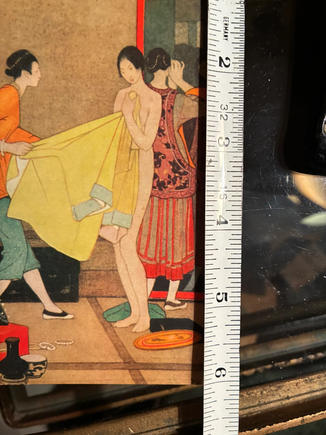 $16 Woman bathing Asian Japan China influence print art deco - photo 2