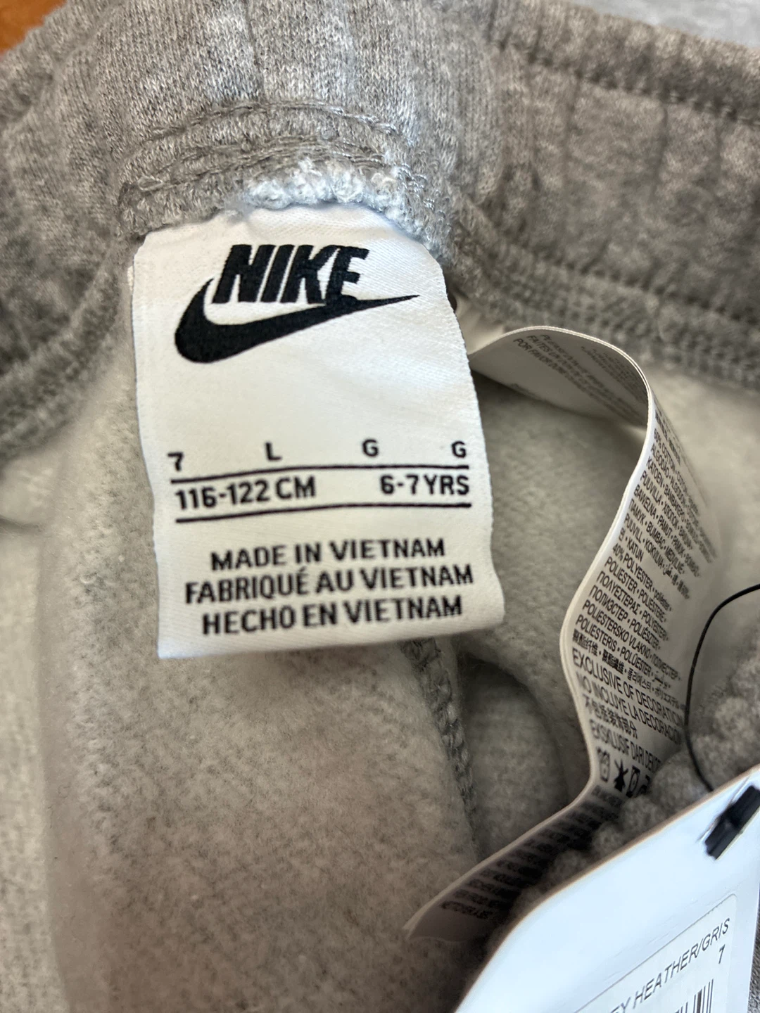 New w tag Nike Youth Sweatpants Grey Size 7 - photo 4