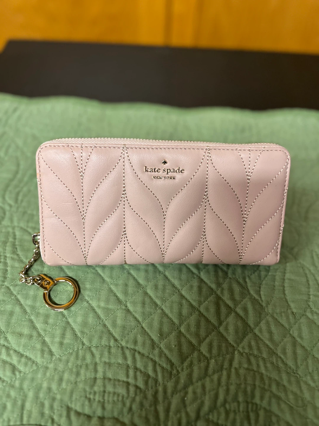 Kate Spade Pink Quilted Zip Around Wallet