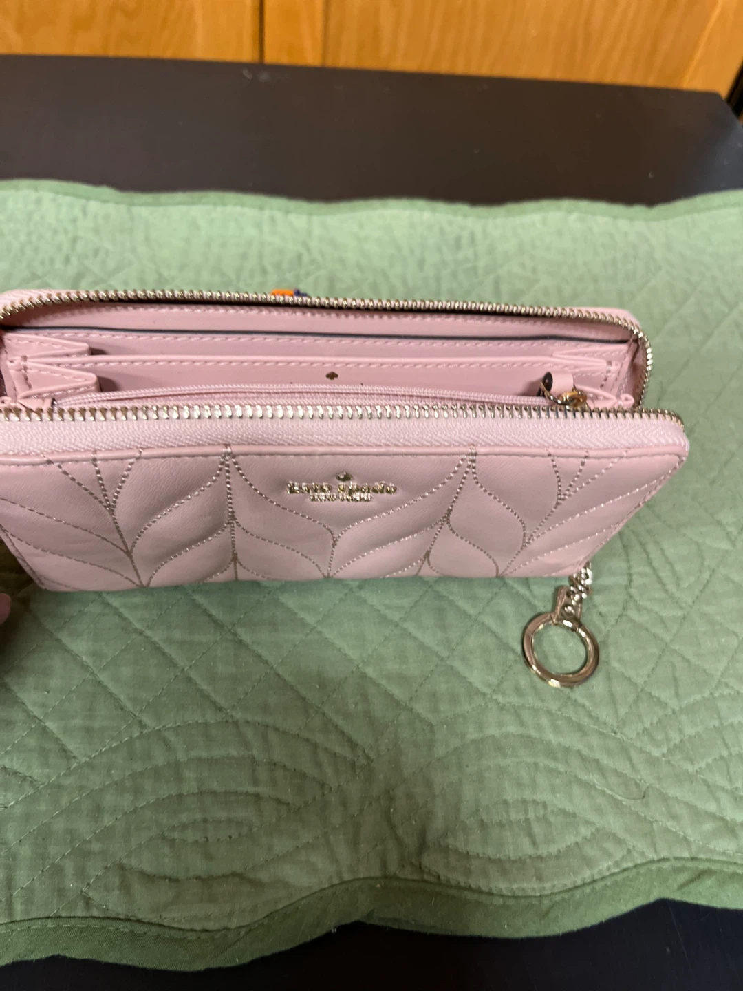 Kate Spade Pink Quilted Zip Around Wallet - photo 2