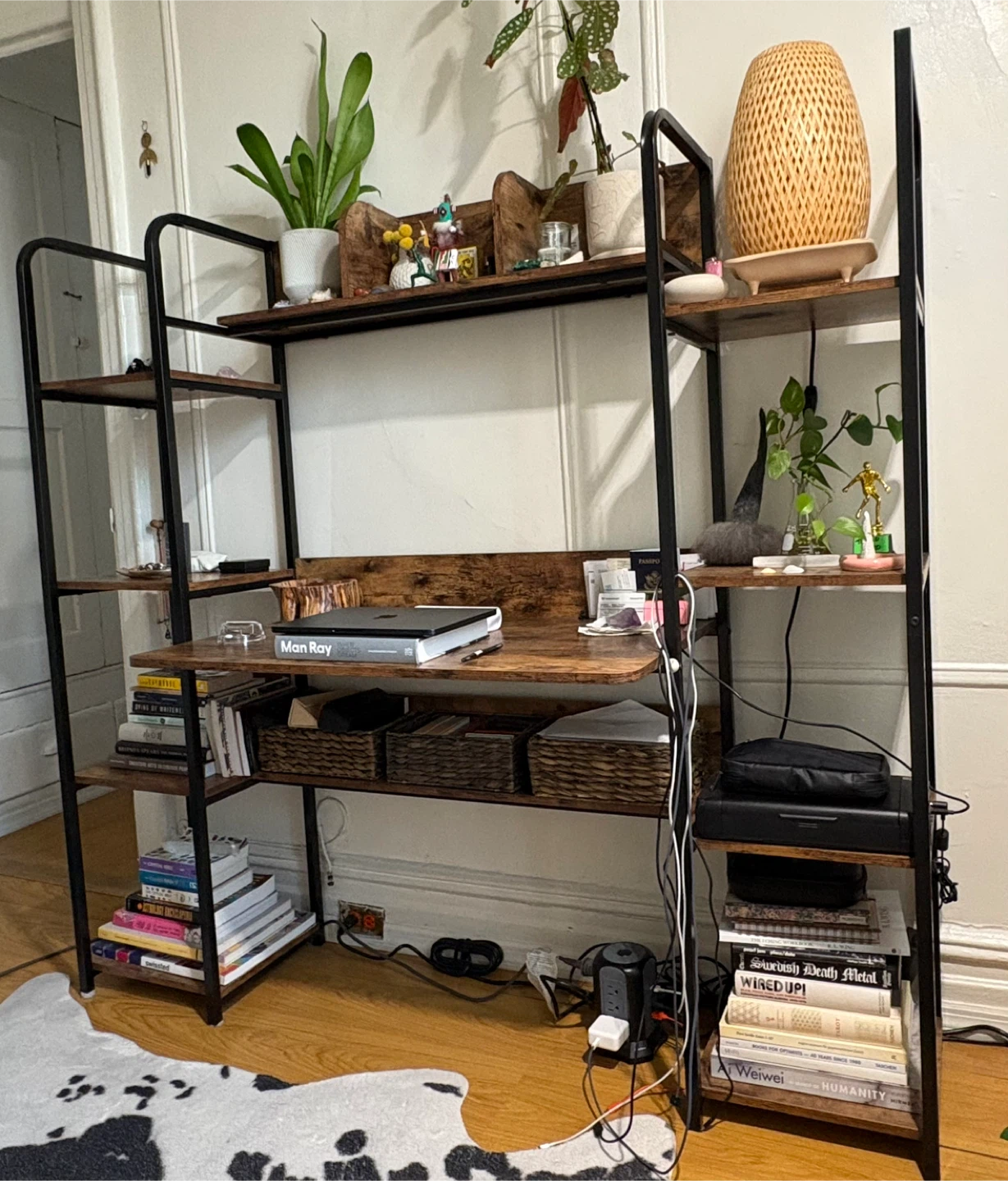 Industrial Style Desk with Shelving - photo 2