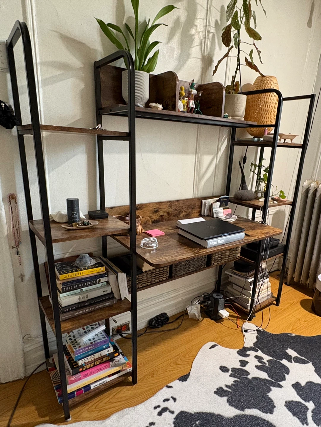 Industrial Style Desk with Shelving
