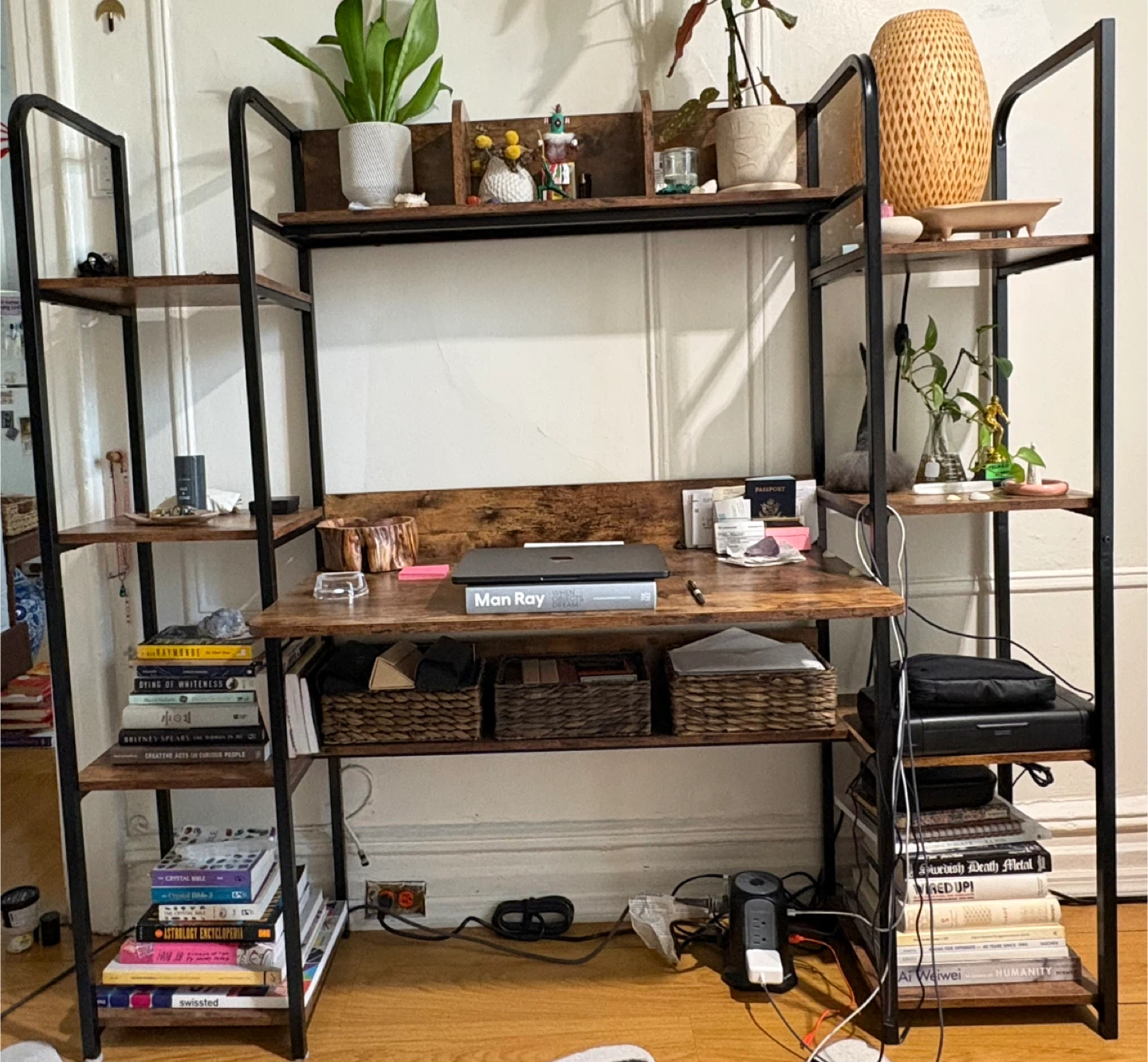 Industrial Style Desk with Shelving - photo 3
