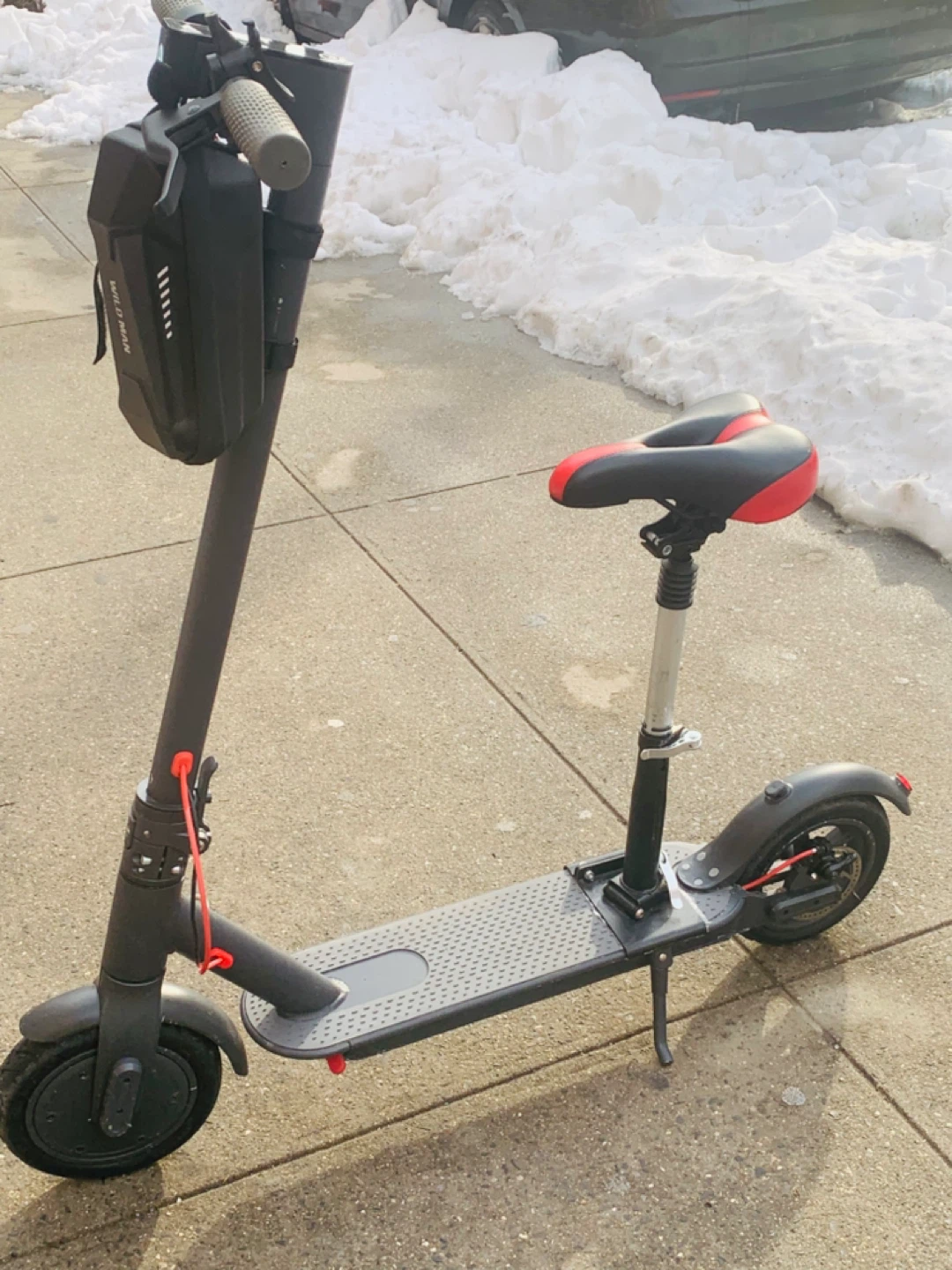 Electric Scooter with Seat and Storage Bag - photo 4
