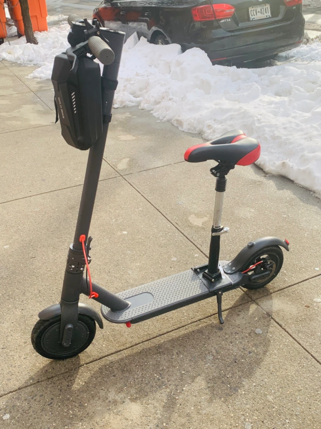 Electric Scooter with Seat and Storage Bag