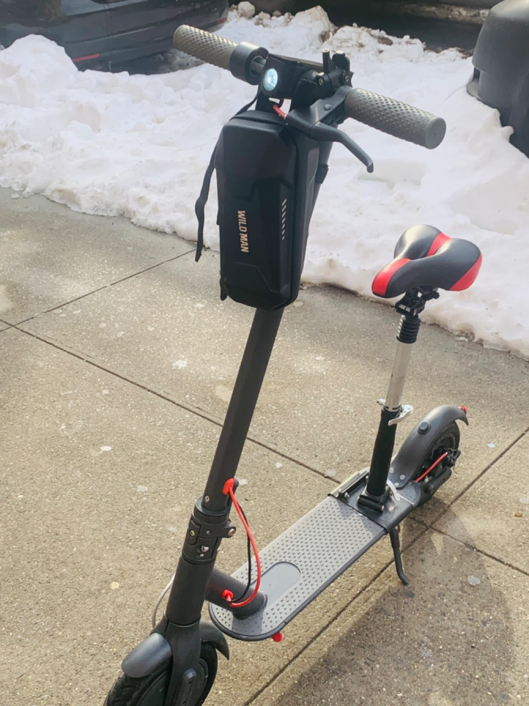 Electric Scooter with Seat and Storage Bag - photo 3