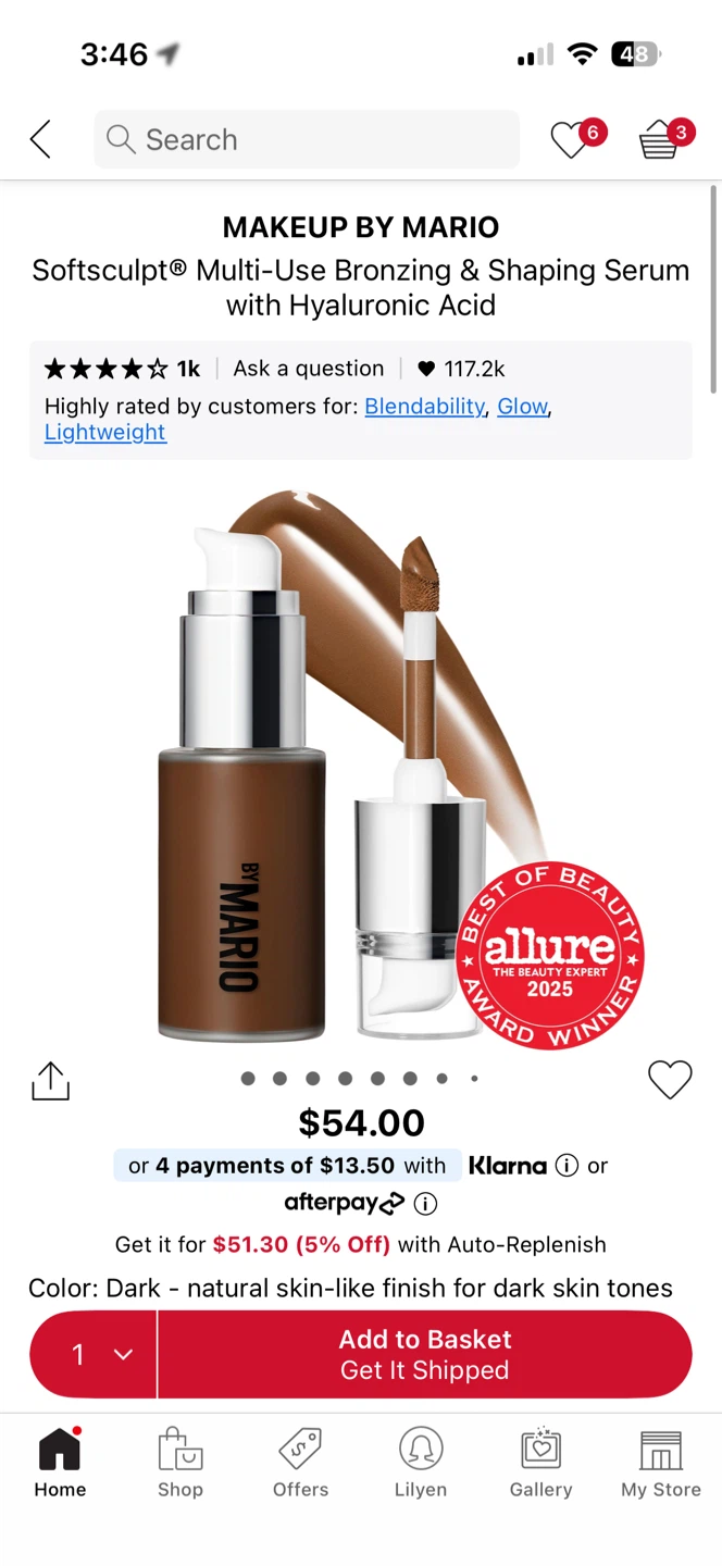Makeup by Mario SoftSculpt Bronzing Serum - Dark - photo 2