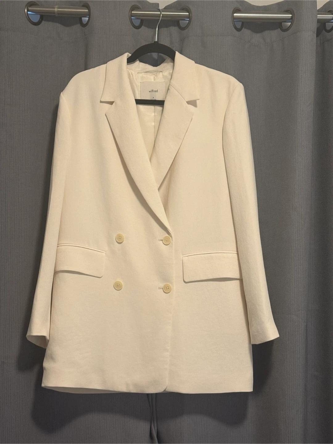 Wilfred Double-Breasted Blazer Cream