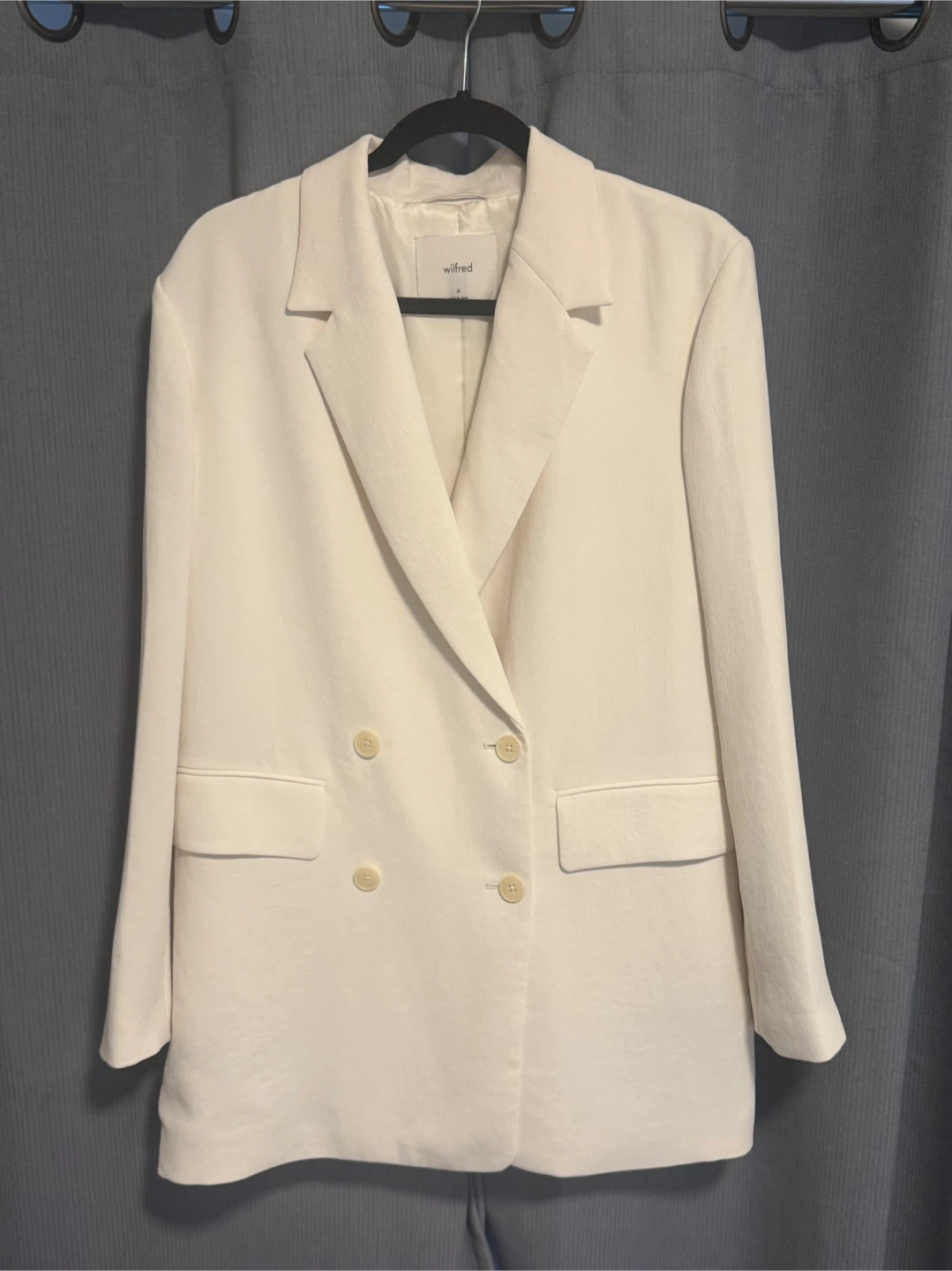 Wilfred Double-Breasted Blazer Cream - photo 2