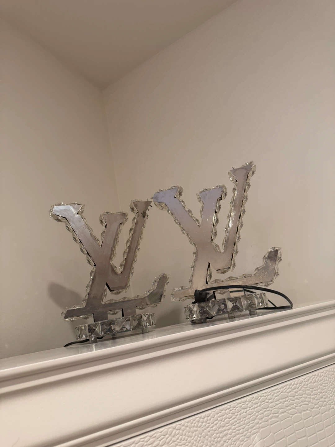 Decorative Louis Vuitton Inspired Monogram Lamps (Set of 2) - photo 3