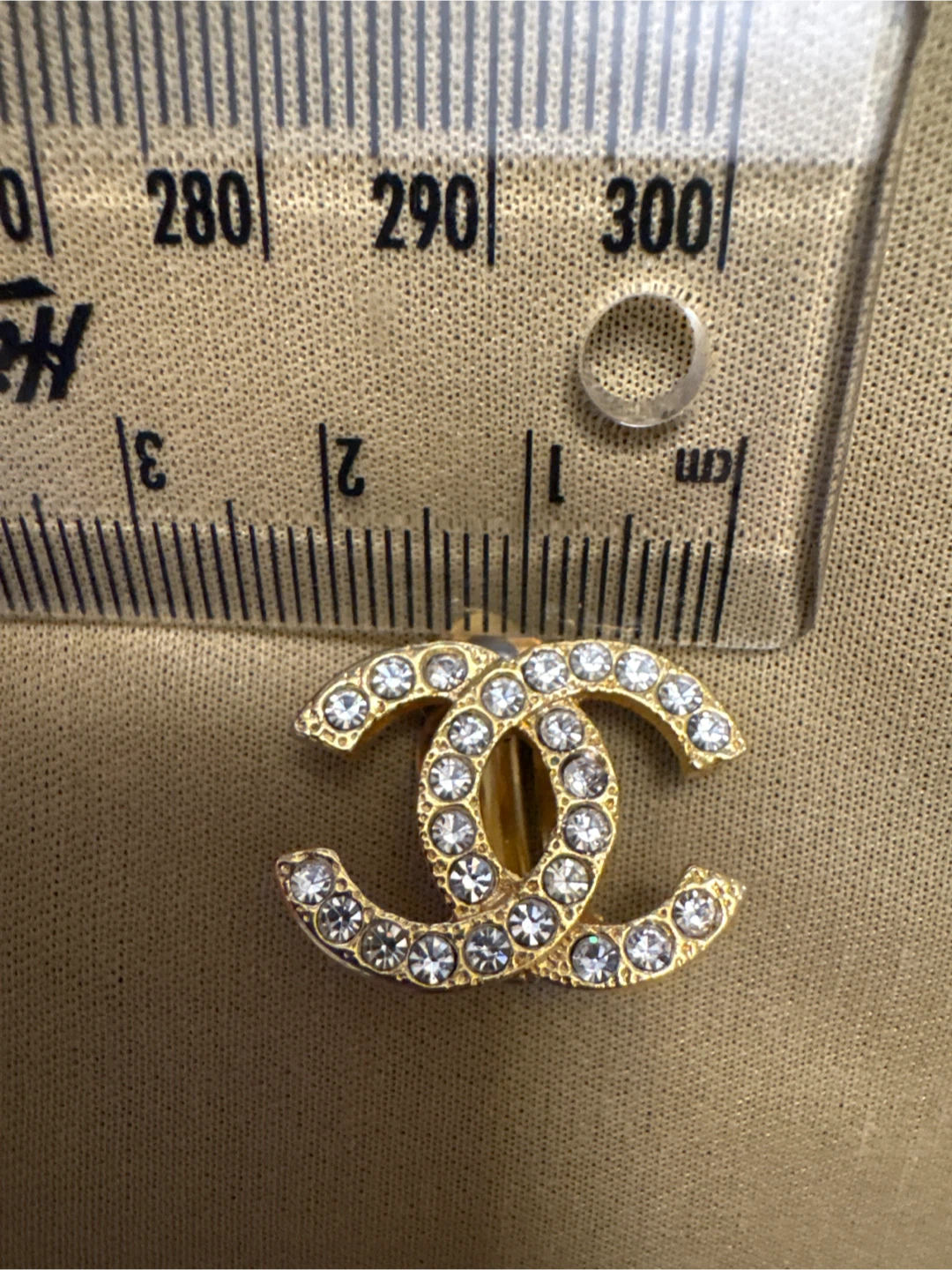 Vintage Chanel inspired  CC Crystal Clip-On Earrings - photo 4