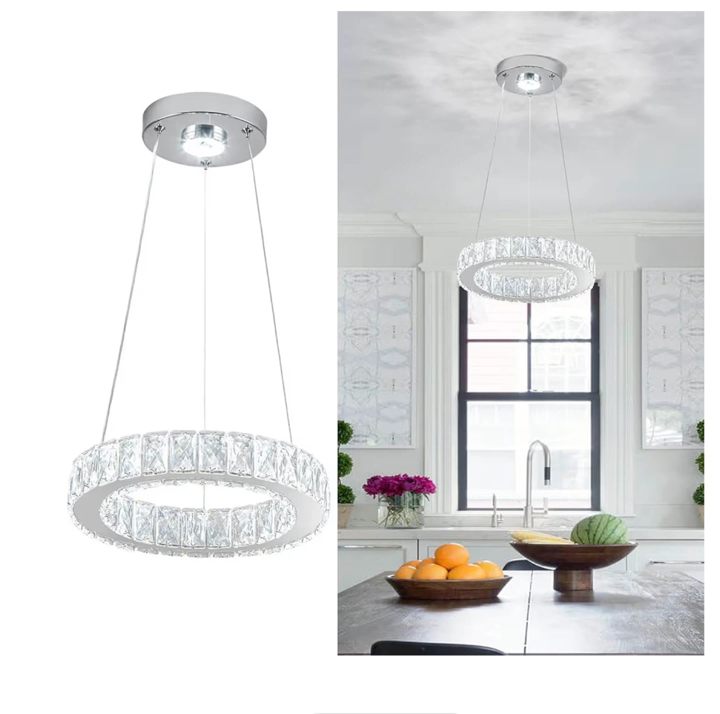 11.8 Inch Crystal LED Pendant Light - photo 5