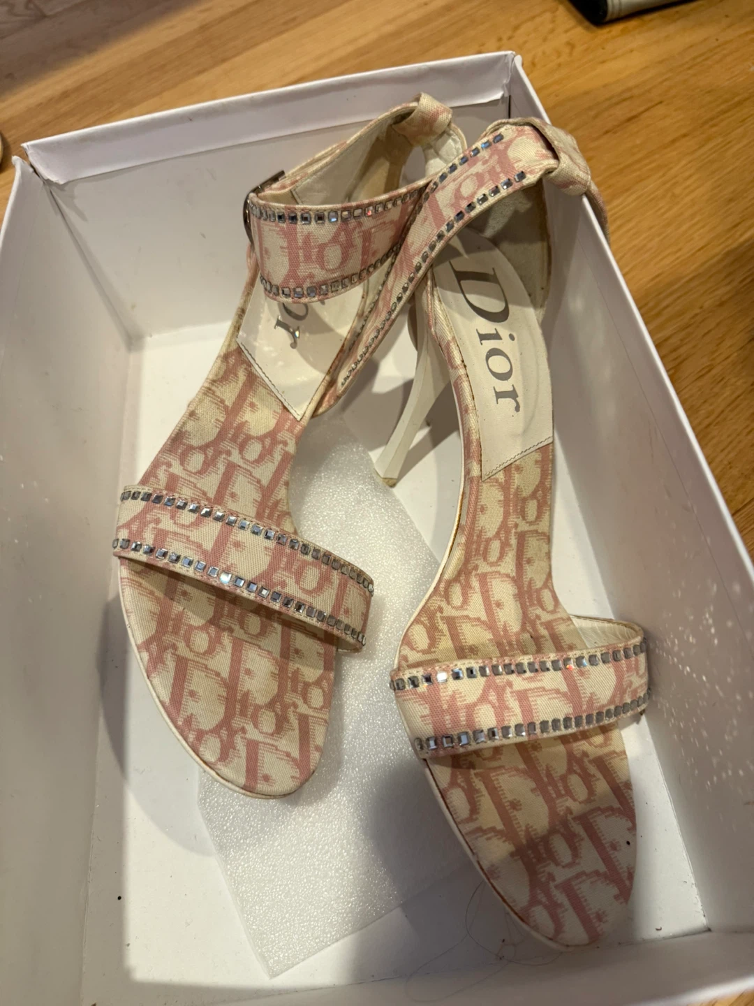 Authentic Christian Dior Trotter Monogram Boston Bag & Heels Set