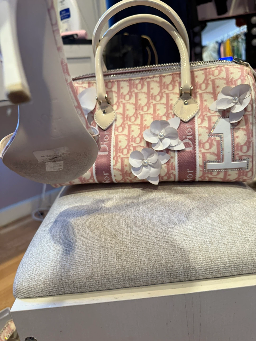 Authentic Christian Dior Trotter Monogram Boston Bag & Heels Set - photo 5