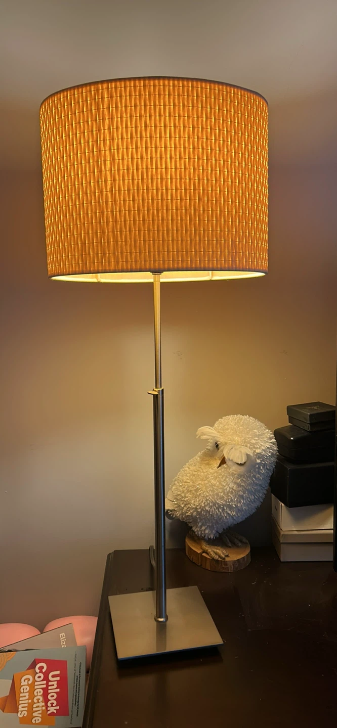 Adjustable height ,Lamp with Woven Lampshade - photo 2