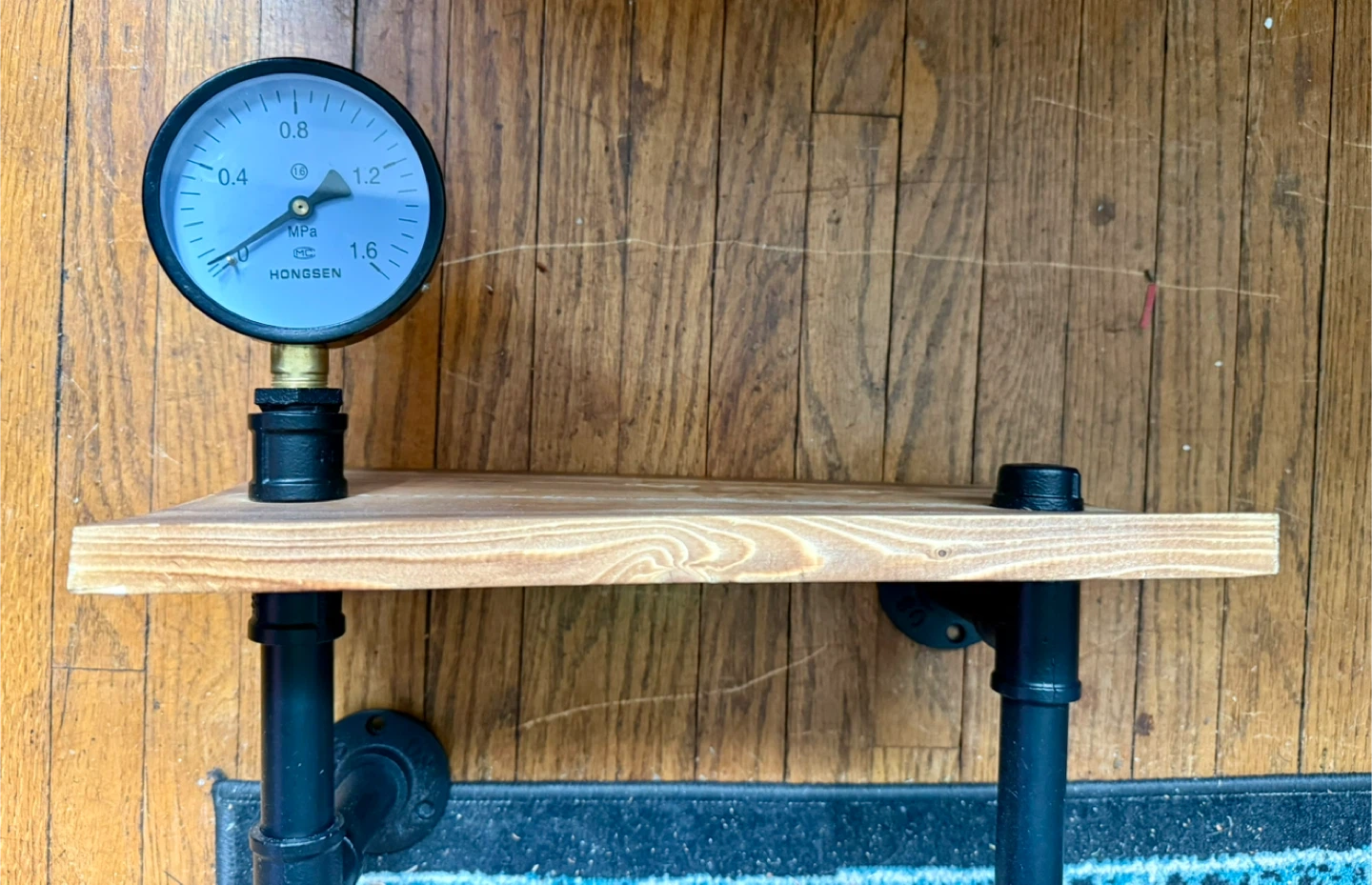 Industrial Pipe Shelves with Gauge - photo 5