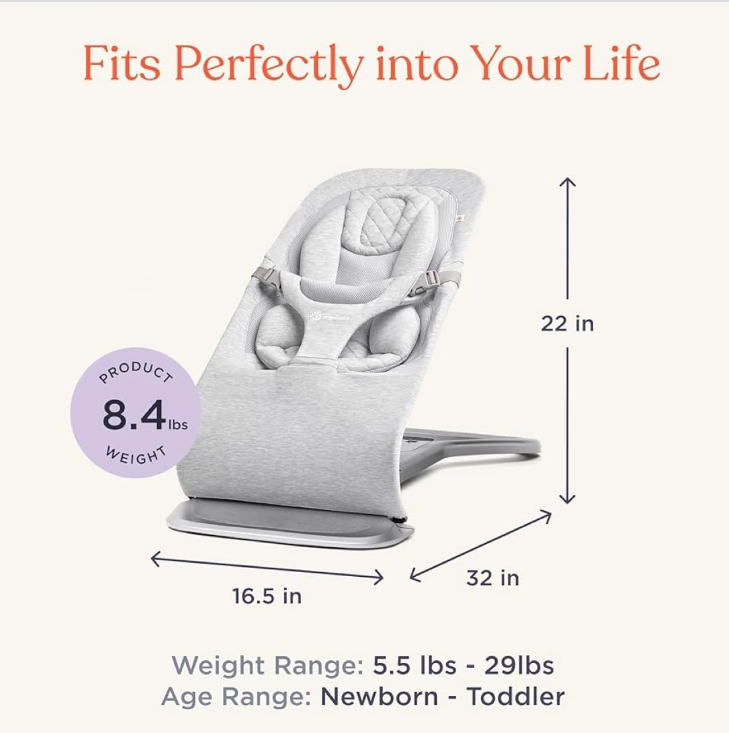 Ergobaby Baby Bouncer - Grey - photo 4