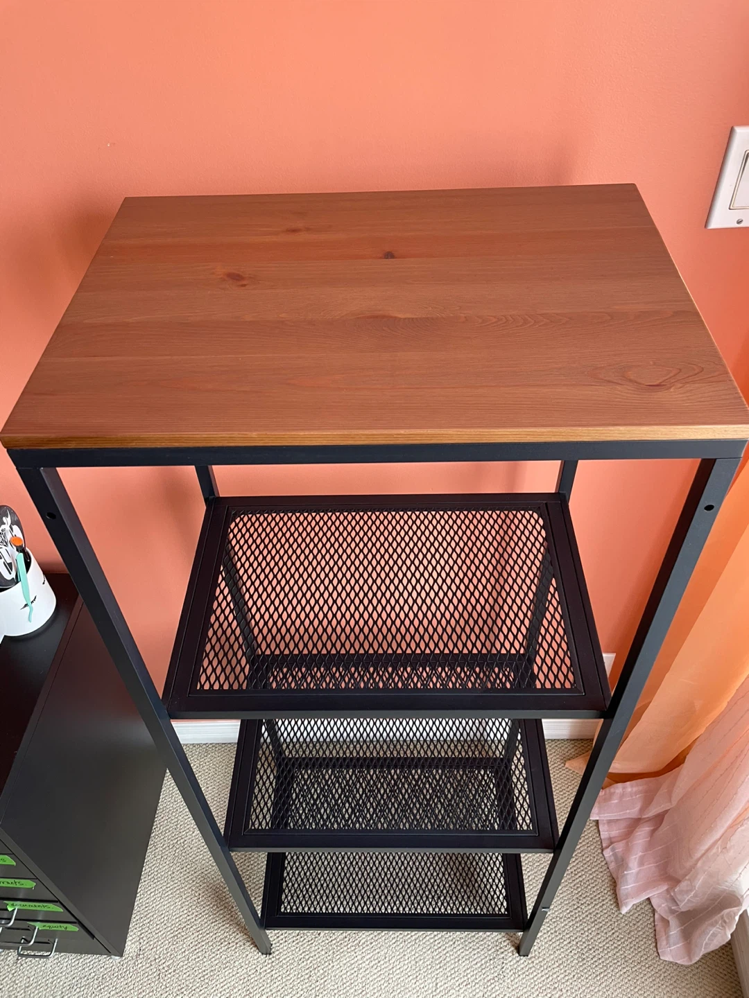 IKEA Fjallbo Metal and Wood Shelf Unit - photo 2
