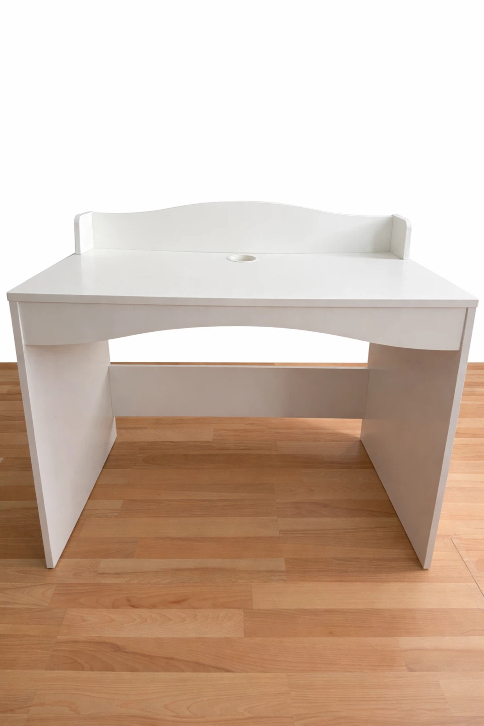 White Writing Desk with Cable Management