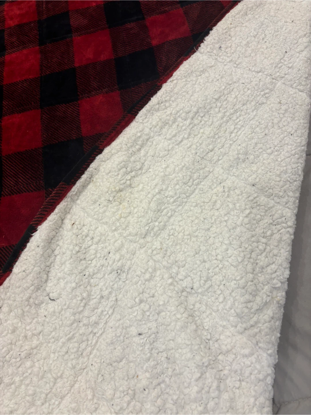 Red and Black Plaid Sherpa Weighted Blanket