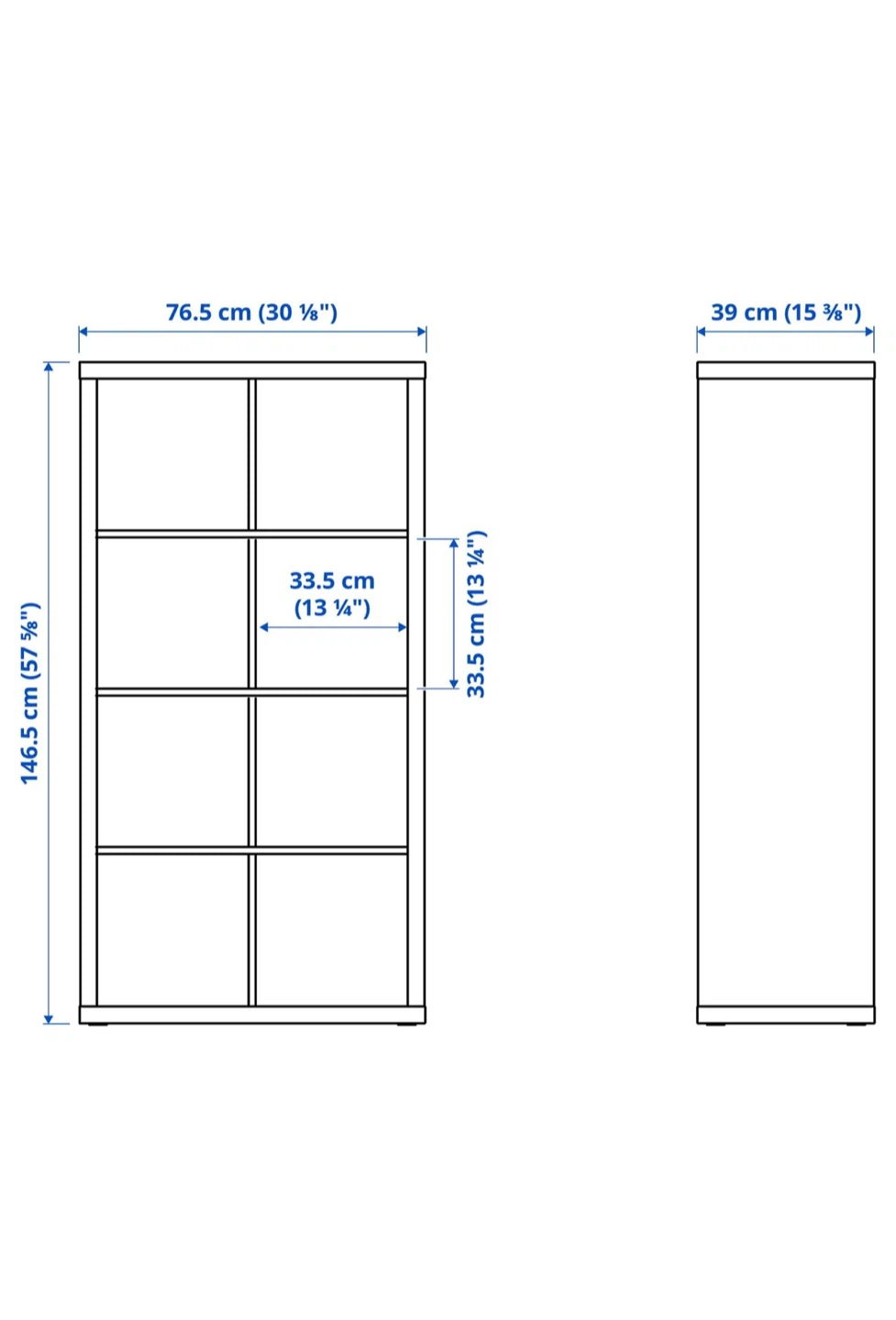 IKEA KALLAX 8-Cube Storage Unit - Black - photo 3