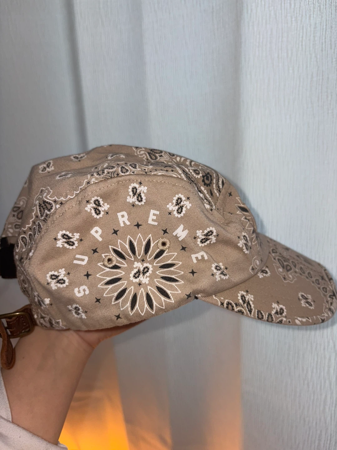 🏆Supreme Bandana Camp Cap - Tan - photo 4