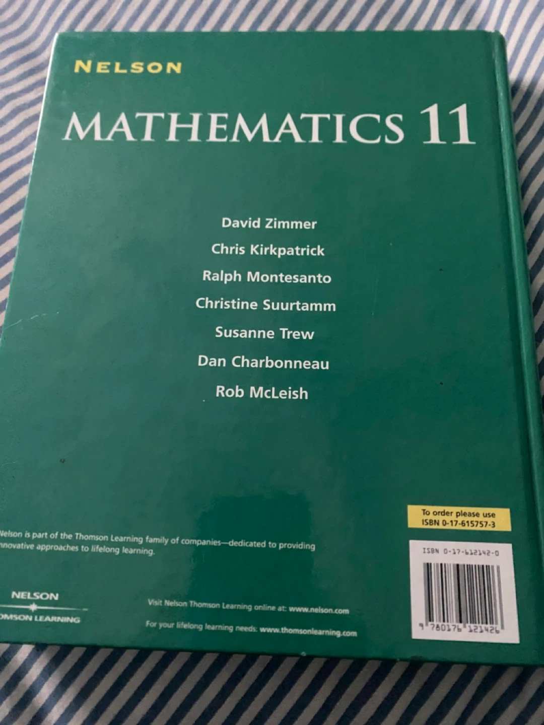 Nelson Mathematics 11 Textbook - photo 2