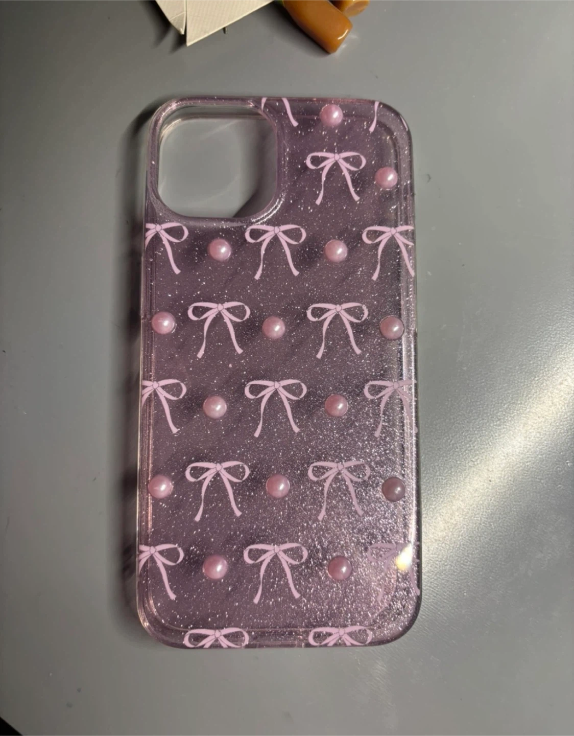 Pink Bows Glitter Phone Case for iPhone 15 🏆