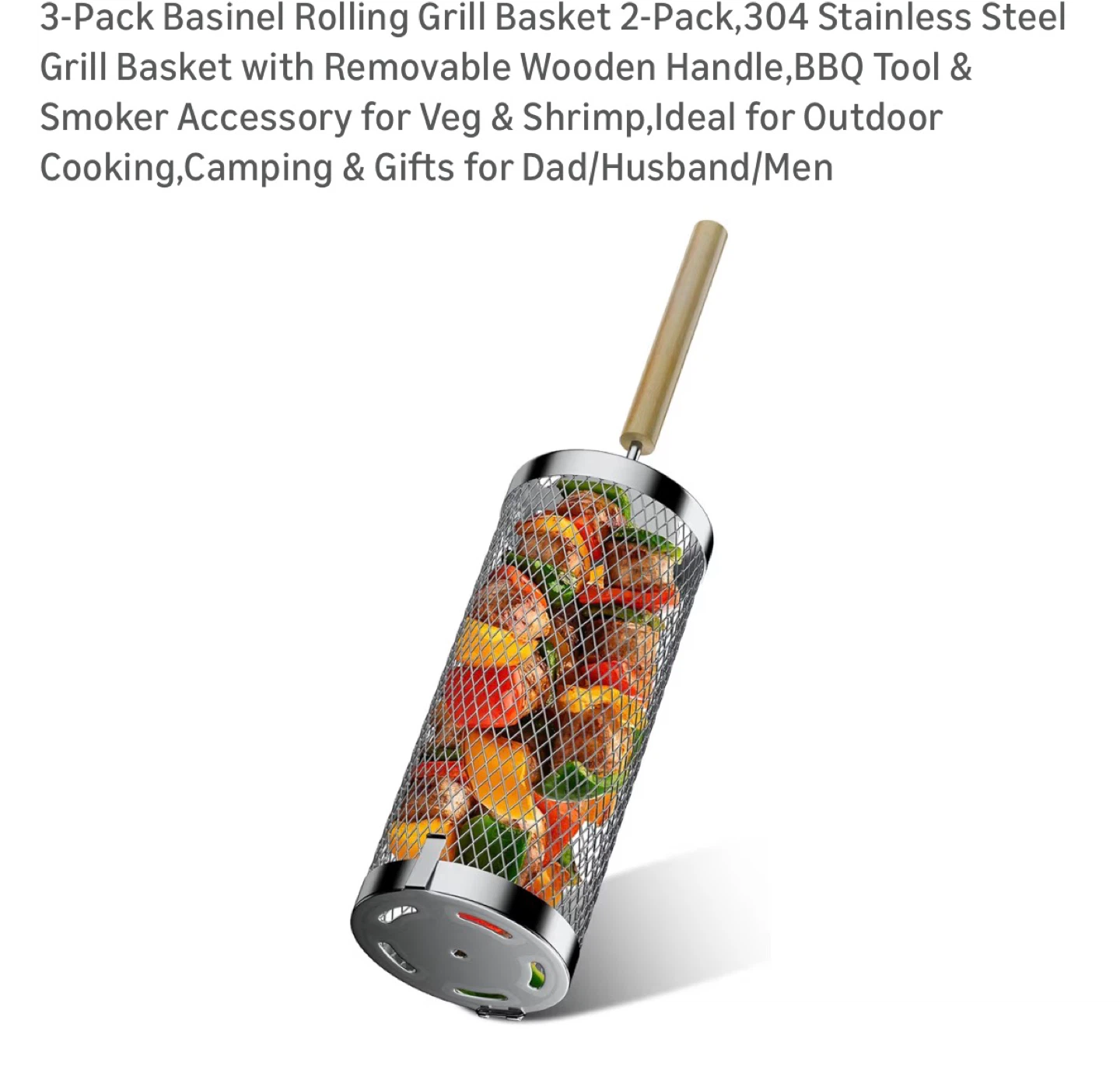 Brand New 304 Stainless Steel Grill Basket