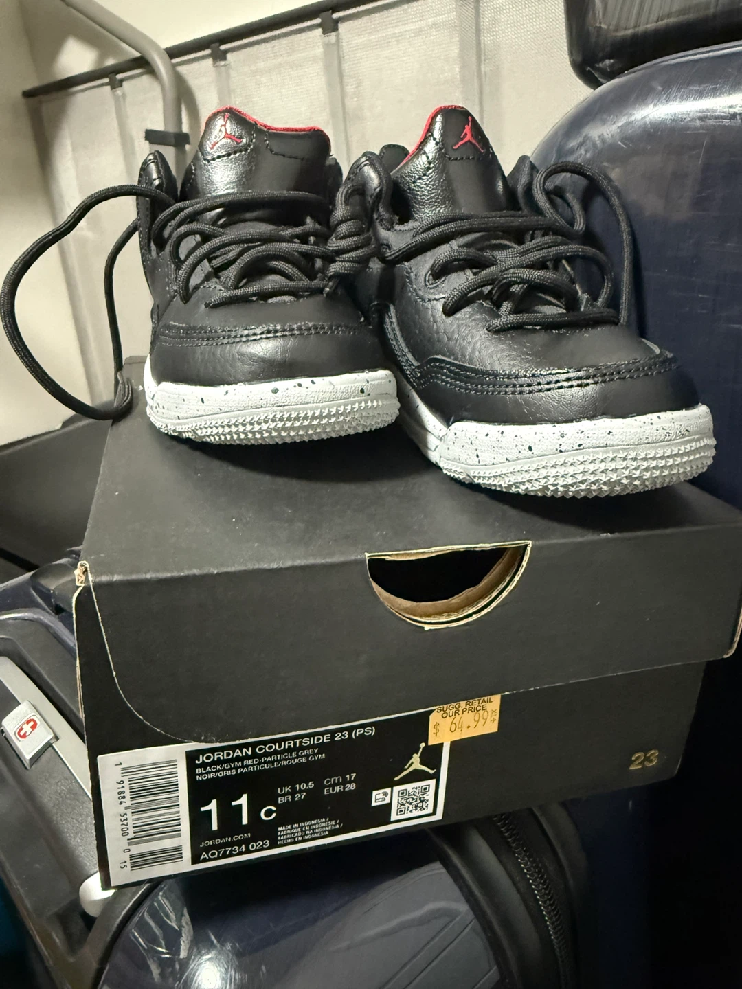 Jordan Courtside 23 (PS) Black/Red Toddler Shoes Size 11c