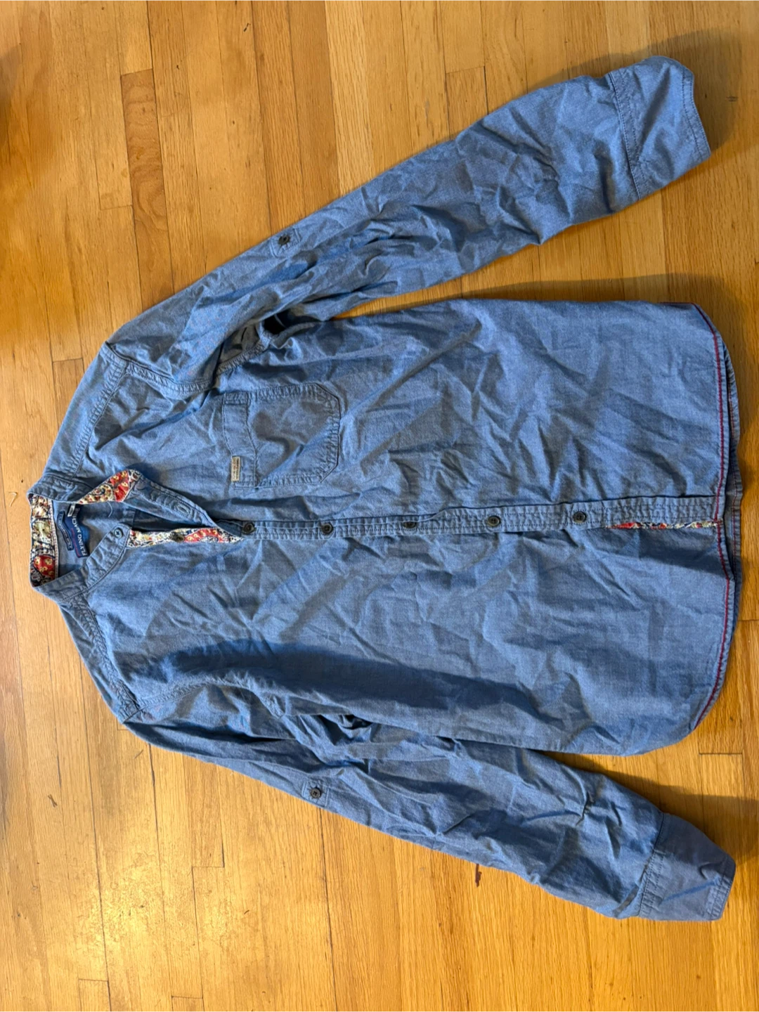 Flying Machine Men's Medium Blue Button-Up Shirt