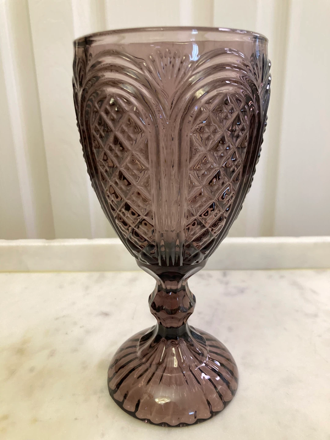Set of 6 Vintage Cut Glass Goblets - photo 2