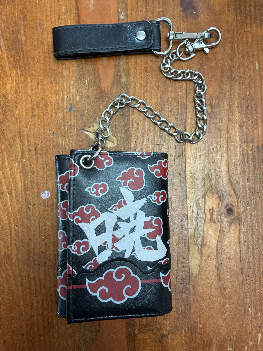 🏆Naruto Akatsuki Cloud Tri-Fold Wallet with Chain
