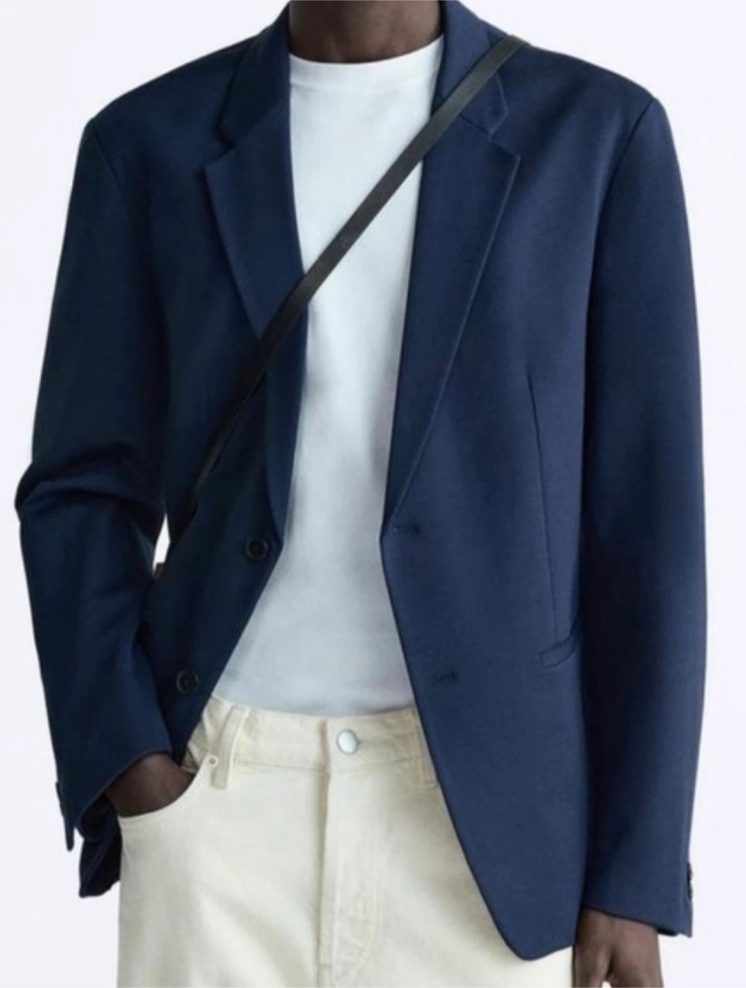 ZARA Comfort Jacket Navy Blue Blazer - photo 3