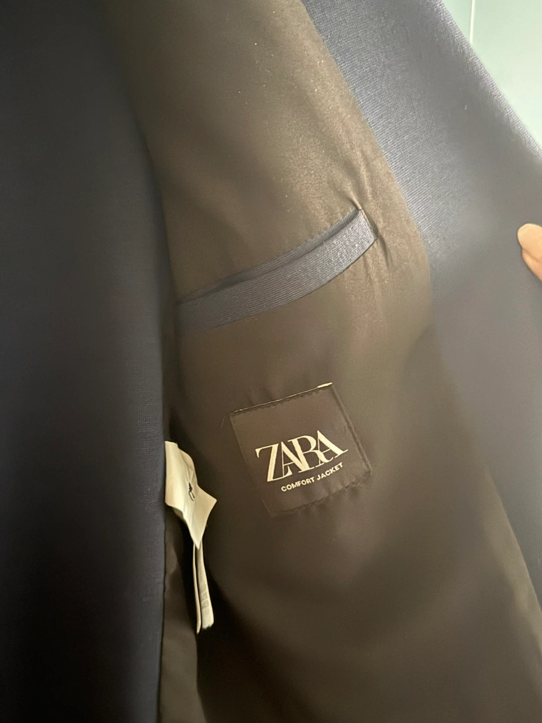 ZARA Comfort Jacket Navy Blue Blazer - photo 2