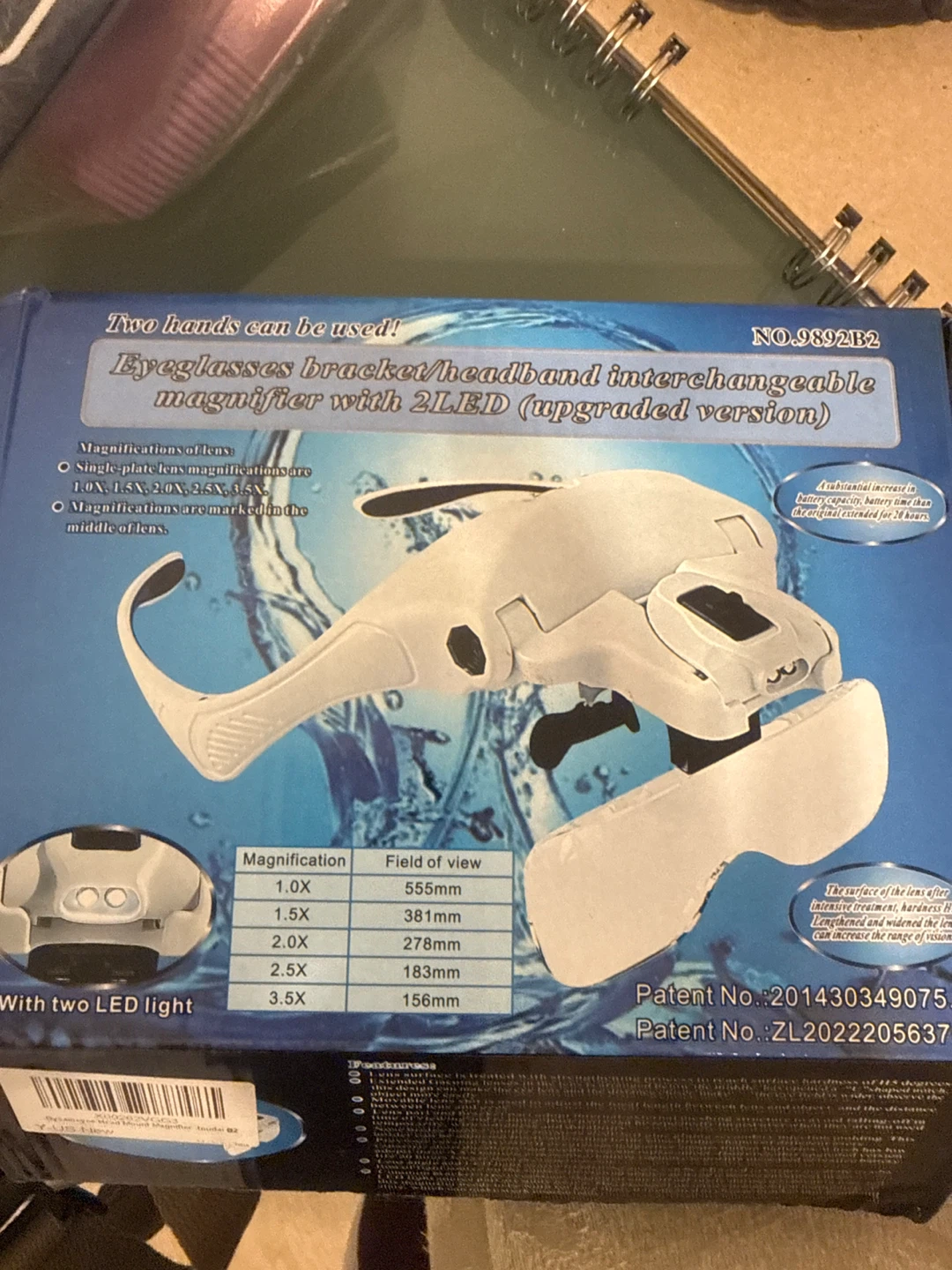 Headband Magnifier with Interchangeable Lenses and LED Lights - photo 2