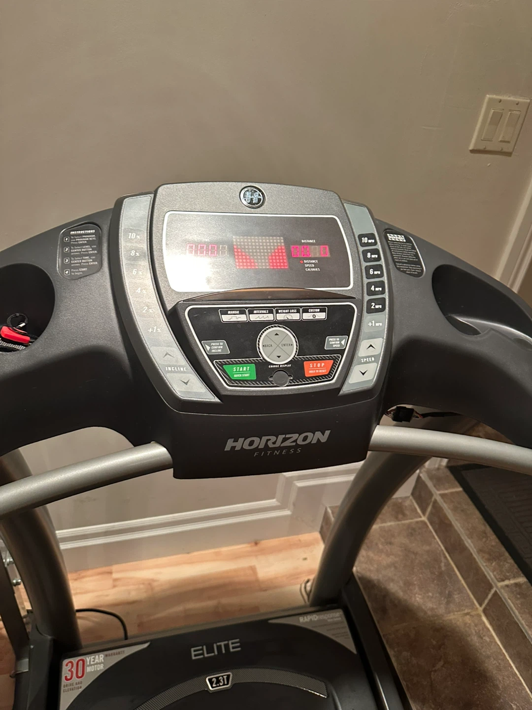 Horizon Fitness Elite Series Treadmill - photo 3