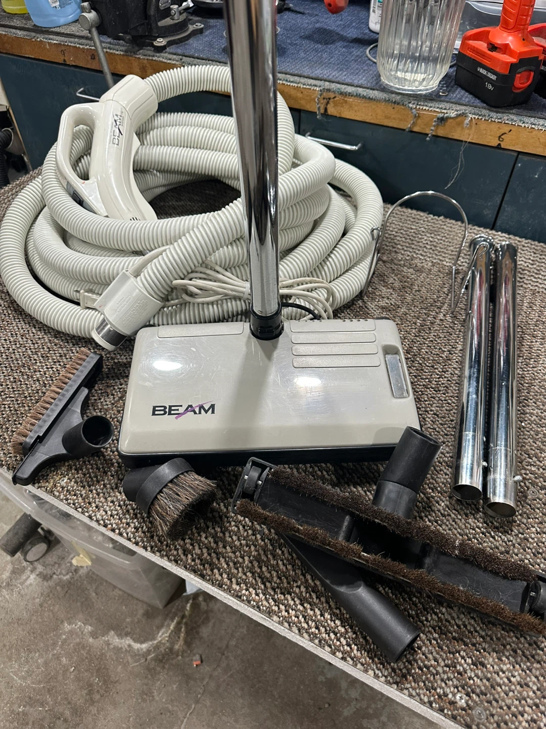Refurbished like new Beam Central Vacuum Hose and Attachments