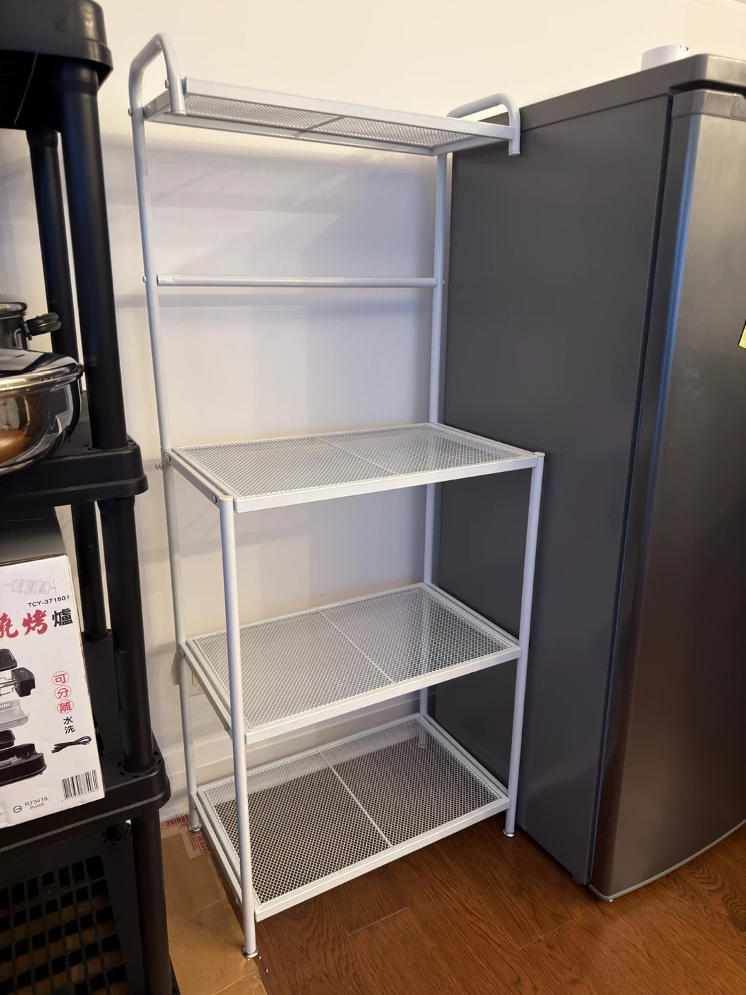 White Metal 4-Tier Storage Shelf - photo 2