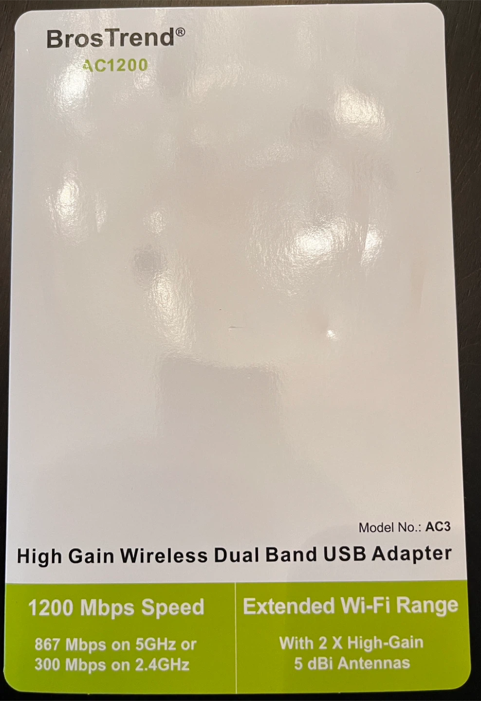 🏆 BrosTrend AC1200 High Gain Wireless Dual Band USB WiFi Adapter - photo 3